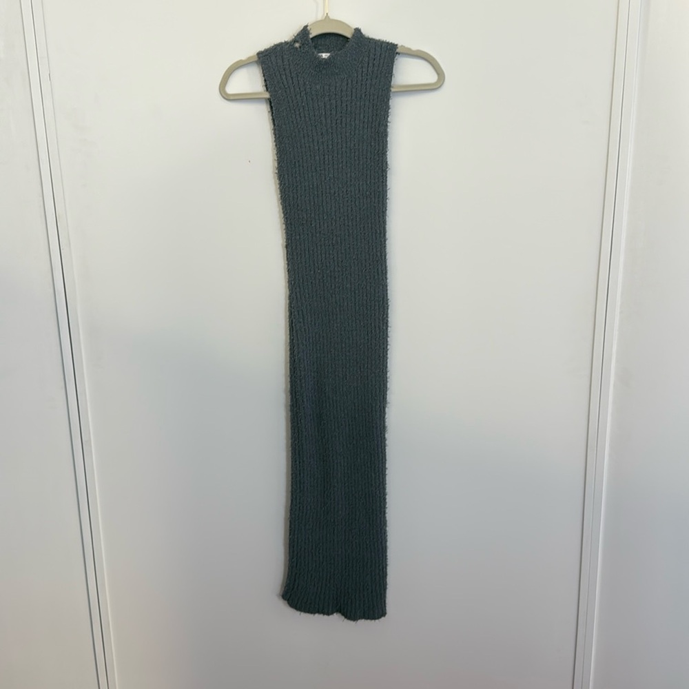 Zara knit maxi dress mock neck.